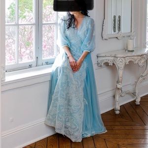 VINTAGE 1940’s Cinderella Fairytale Blue Dress